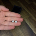 Moissanite Circle Earrings