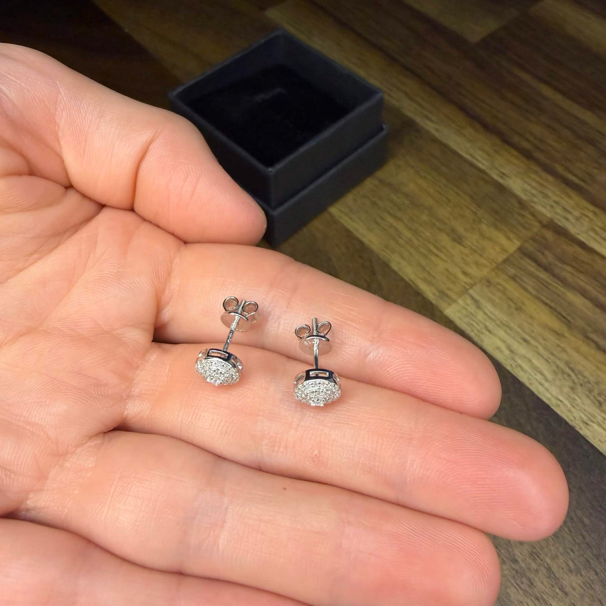 Moissanite Circle Earrings