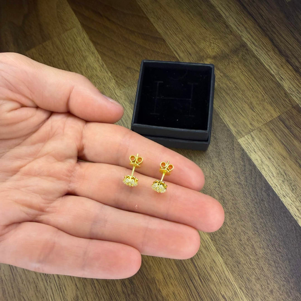 Moissanite Flower Earrings