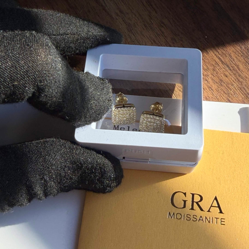 Moissanite Cubic Stud Earrings