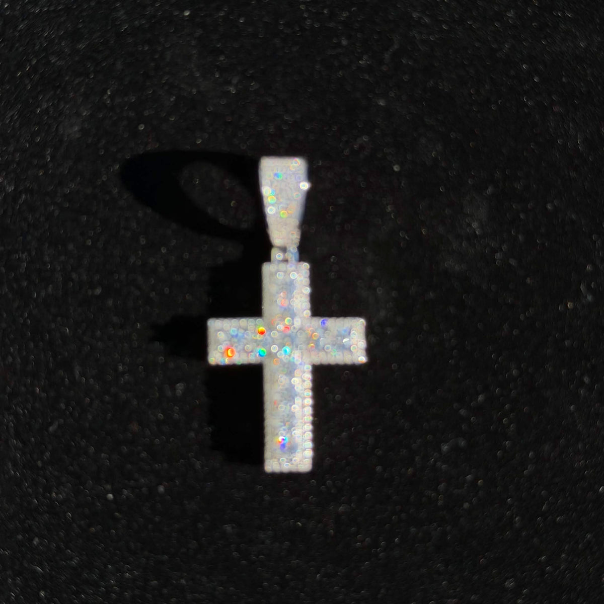 Iced Moissanite Cross Pendant | 925 Sterling Silver